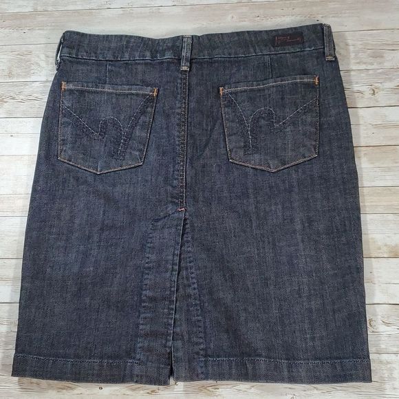 Citizens of Humanity Novak‎ #358 Denim Pencil Skirt 5 Pockets Button/Zip Fly 28 - Picture 2 of 13